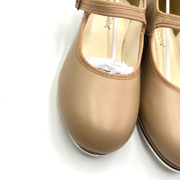 Capezio Womens Size‎ 7.5 3800 Mary Jane Caramel Tan Buckled Dance Tap Shoes - Picture 4 of 13